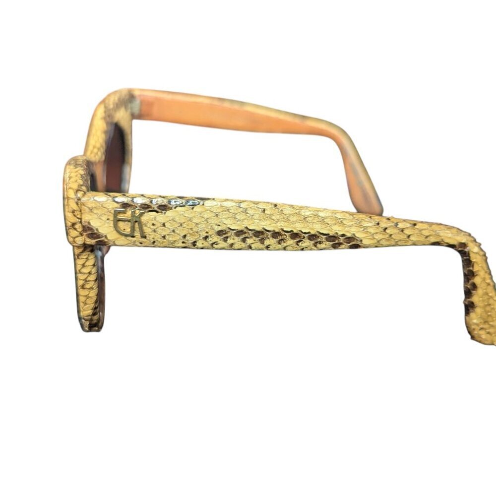 Emmanuelle Khanh Snakeskin Python Sunglasses Wayf… - image 3
